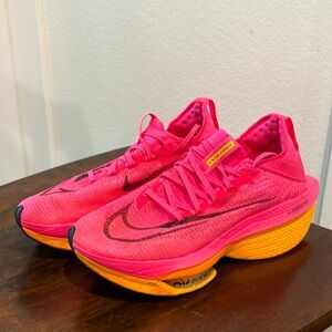 Nike Alphafly Next% 2 - women’s 8.5, pink & orange carbon plated running shoes